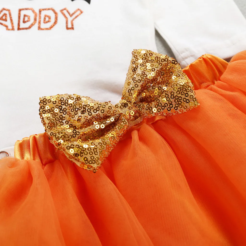 Детский комбинезон на Хэллоуин для маленьких девочек топы Однотонная юбка пачка