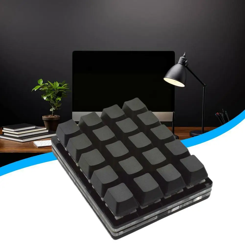 Черная мини-клавиатура с 24 клавишами USB DIY пользовательская клавиатура функцией