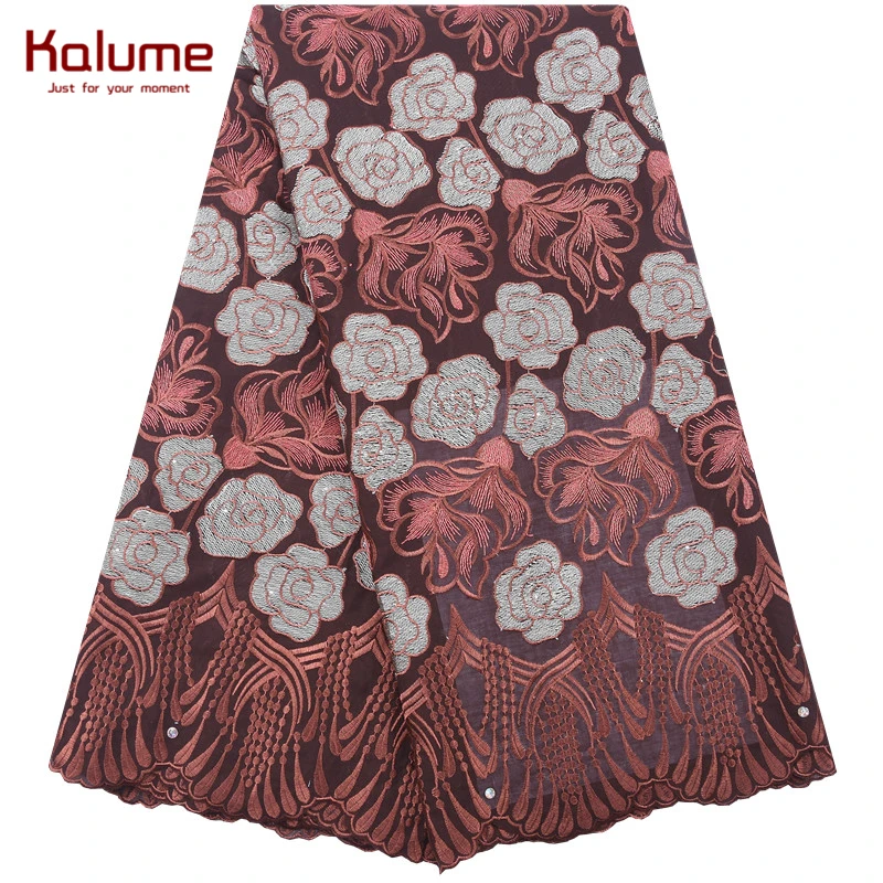 Африканская хлопчатобумажная кружевная ткань Kalume 2020 высококачественное кружево
