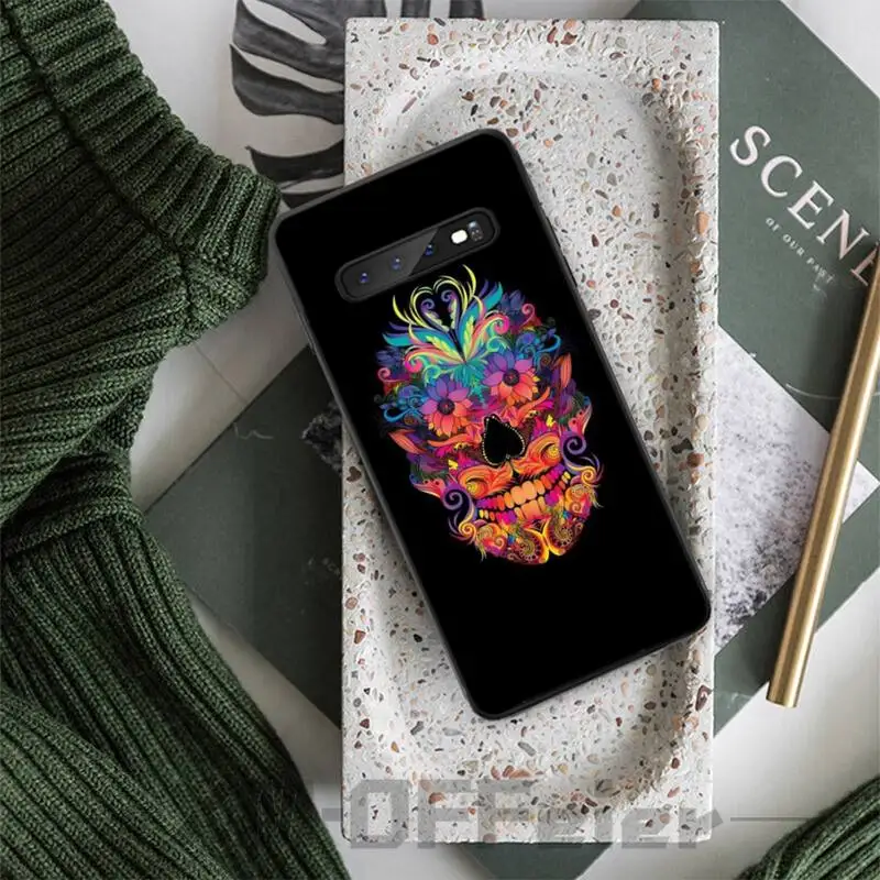 

Skull tattoo case coque fundas etui for samsung galaxy A10 A20 A30S A40 A50 A51 A70 A71 note 8 9 10 cases cover