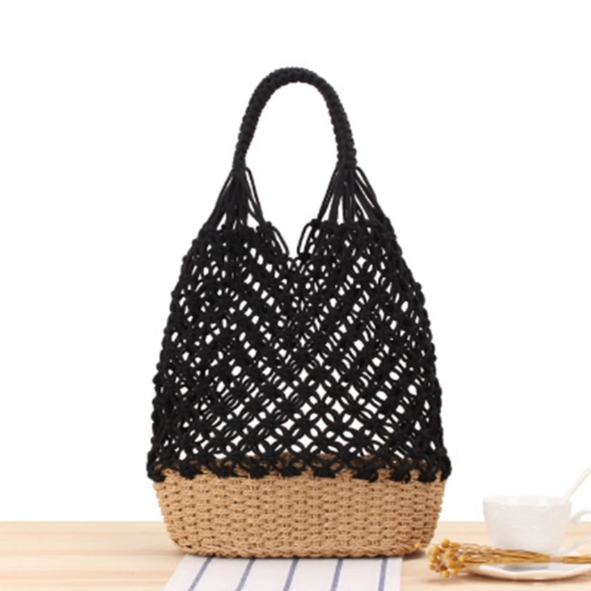 New Hollow Shoulder Woven Bag Fashion Retro Handmade Mesh Straw Leisure Forest Travel Vacation Beach | Багаж и сумки
