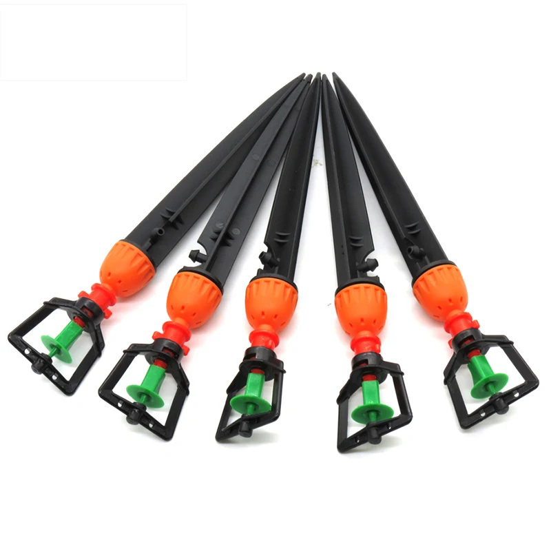 

22CM Adjustable 8-hole Pin Sprinklers with Rotating 360 Degrees Nozzle Connection 4/7mm Hose Garden Potted Irrigation JQ