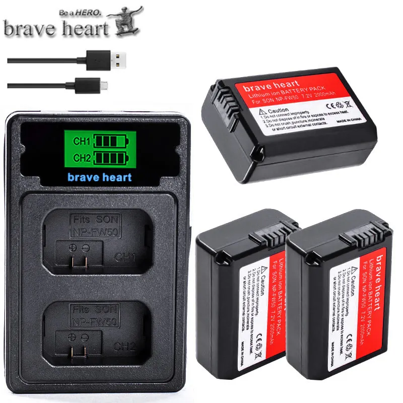 3 шт. NPFW50 NP-FW50 NP FW50 Батарея+ TYPE-C двойной Зарядное устройство для sony Alpha a6500 a6300 a7 7R a7R a7R II a7II NEX-3 NEX-3N NEX-5