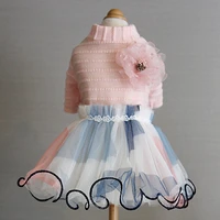pet supplies dog clothes pettiskirt dress pet puppy weddingparty dress striped floral design princess dog cat dress tutu