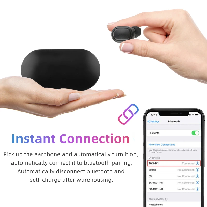 Наушники M1 TWS Bluetooth беспроводные наушники-вкладыши 5 0 для Redmi Gaming гарнитура