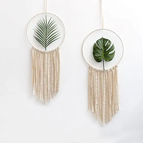 2Pcs as picture 2 шт. набор макраме Хлопок Мандала гобелен настенный ручной работы черепаха лист Гостиная Спальня украшение свадебное украшение - Цвет: 2Pcs as picture