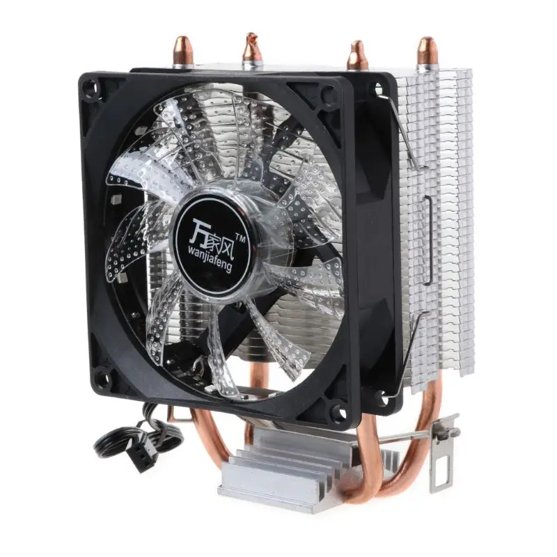 CPU Cooler Fan 4 Heatpipe Dual Tower 12V Cooling Heat Sink with RGB LED Light for Intel LAG 1155 1156 775 AMD Socket AM3 | Компьютеры и