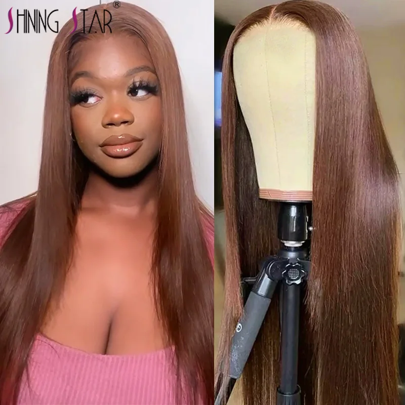 Парик на шнурках прямые человеческие волосы бразильский Рыжий блонд