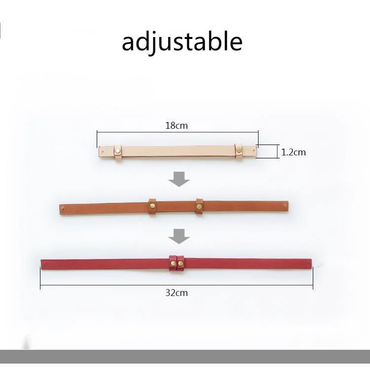 1 PC DIY Bag Accessories Short Bag Belt Adjustable Bag Strap Parts Hand Made Woven Patchwork Kit Cosmetic Bag Genuine Leather