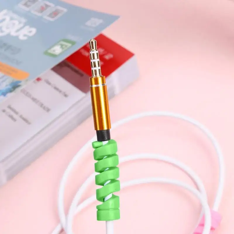 1 шт. кабель для зарядки Защитная крышка для iPhone Android USB зарядное устройство кабель рукав спираль защитный 35*10 мм