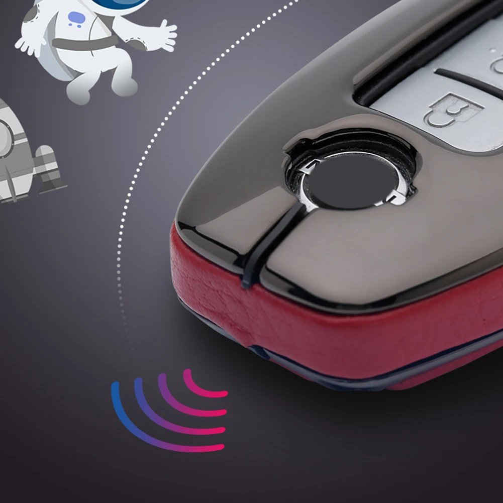 

Alloy Metal Fob Protecting Key Shell Red Grey Fit For Infiniti 3/4 Button For Jeep Fashionable Appearance Eye Catching