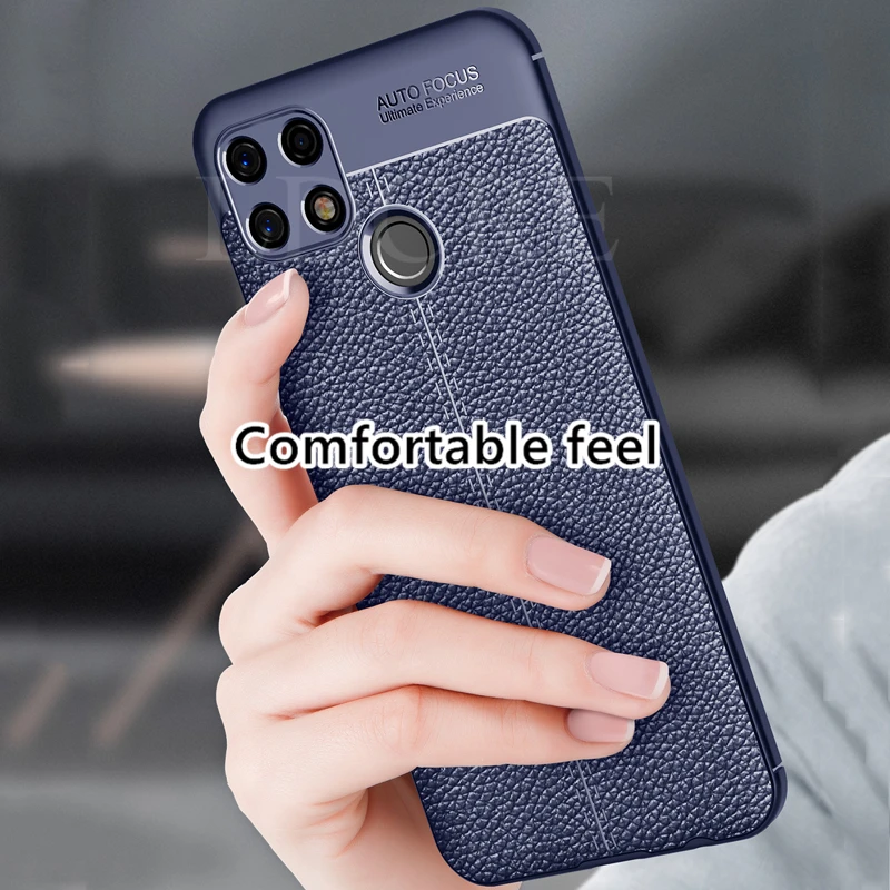 For Realme Narzo 30A Case Leather Silicone Shockproof Luxury Case For Realme Narzo 30 5G for Realme Narzo 50i Realme Narzo 30A