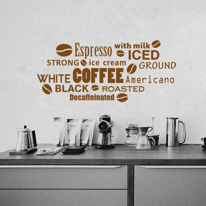 Наклейки на стену дизайн кофе винил настенная декоративная Наклейка Декор для