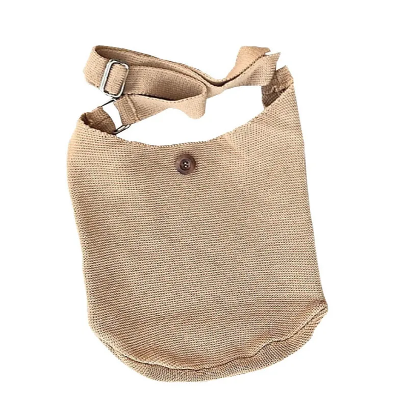 

2020 knitted bucket bag fashion simple solid color personality autumn winter new shoulder bag ins woven women bag