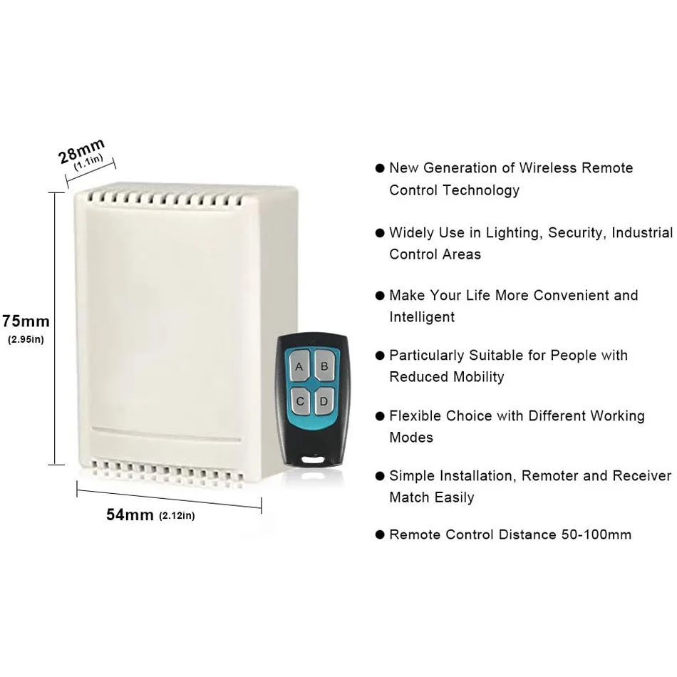 DC 12 В 4-канальный беспроводной пульт дистанционного управления Переключатель 315