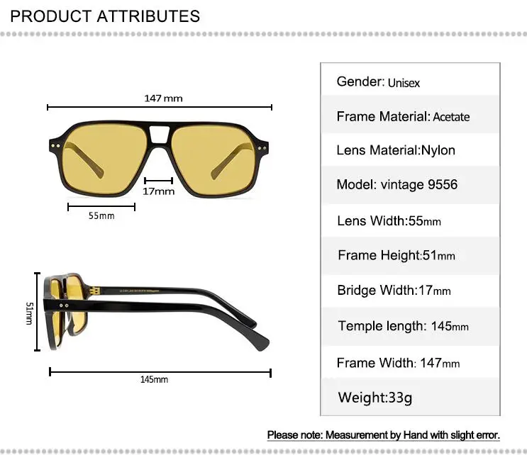 

Pilot Design Acetate Sunglasses Vintage Men Full Rim Driving Frame Brand Designer UV400 Outdoor Polarized Sun Glasses Oculos