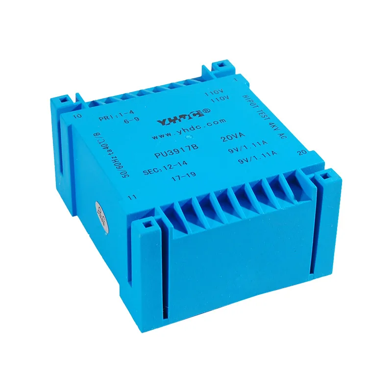 PU3917B производитель двойной вход и выход типа UI 20VA 2*115V 2*6V PCB Инкапсулированный