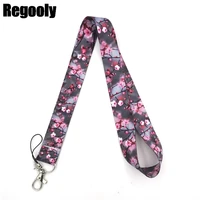 plum blossom lanyards cool neck strap webbings ribbons phone keys id card holder lanyard for keys diy hang rope