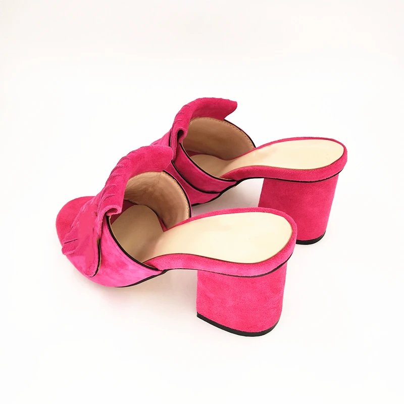 Сандалии Junetxin женские на высоком каблуке натуральная замша туфли-лодочки