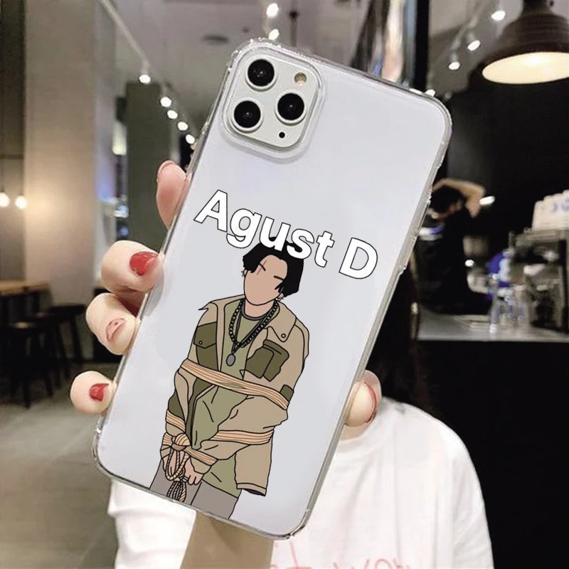 

Min Yoon Gi Agust D Suga phone Case For iPhone12MI NI 12 11ProMAX 6 6S 7 8 Plus SE 2020 XR XS MAX Cover