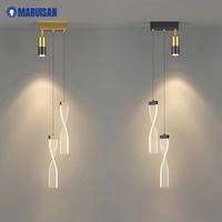 modern acrylic led chandelier indoor lighting for bedroom hallway kitchen living room bar with spot lamps adjust pendant lights