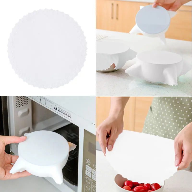 Практичный Герметичный силиконовый контейнер для хранения свежей пищи крышка