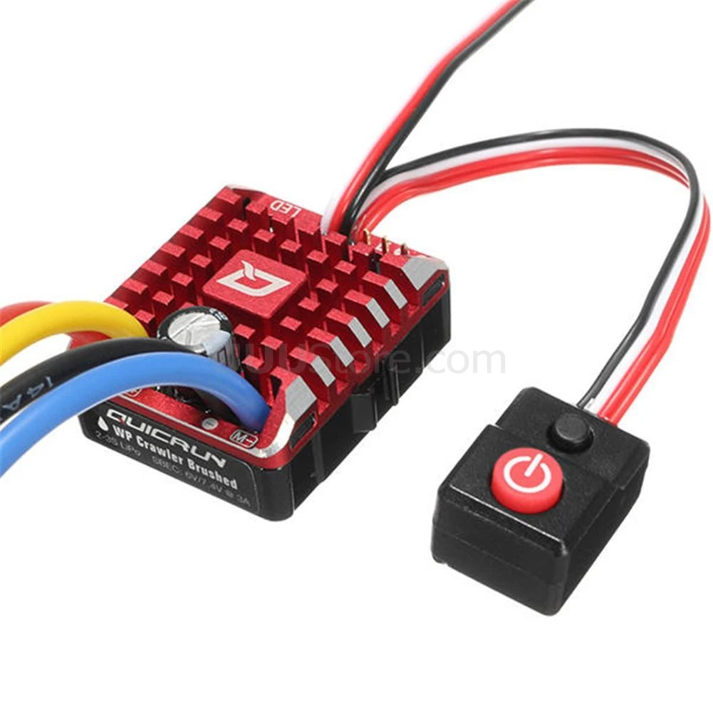 Hobbywing-Cepillo de orugas QuicRun ESC 1:10 1/8 1080, controlador electr&oacute;nico de velocidad, cepillado WP 80A-3