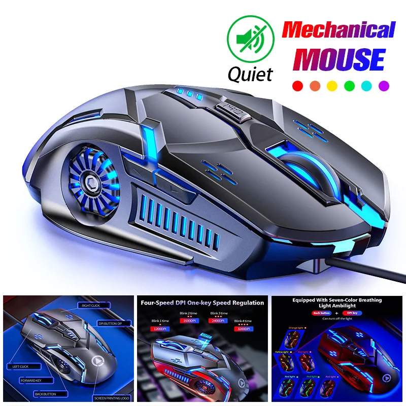 gaming mouse for pc gamer mouse wired mute mouse optical led computer mice usb cable silent mouse for laptop pc free global shipping