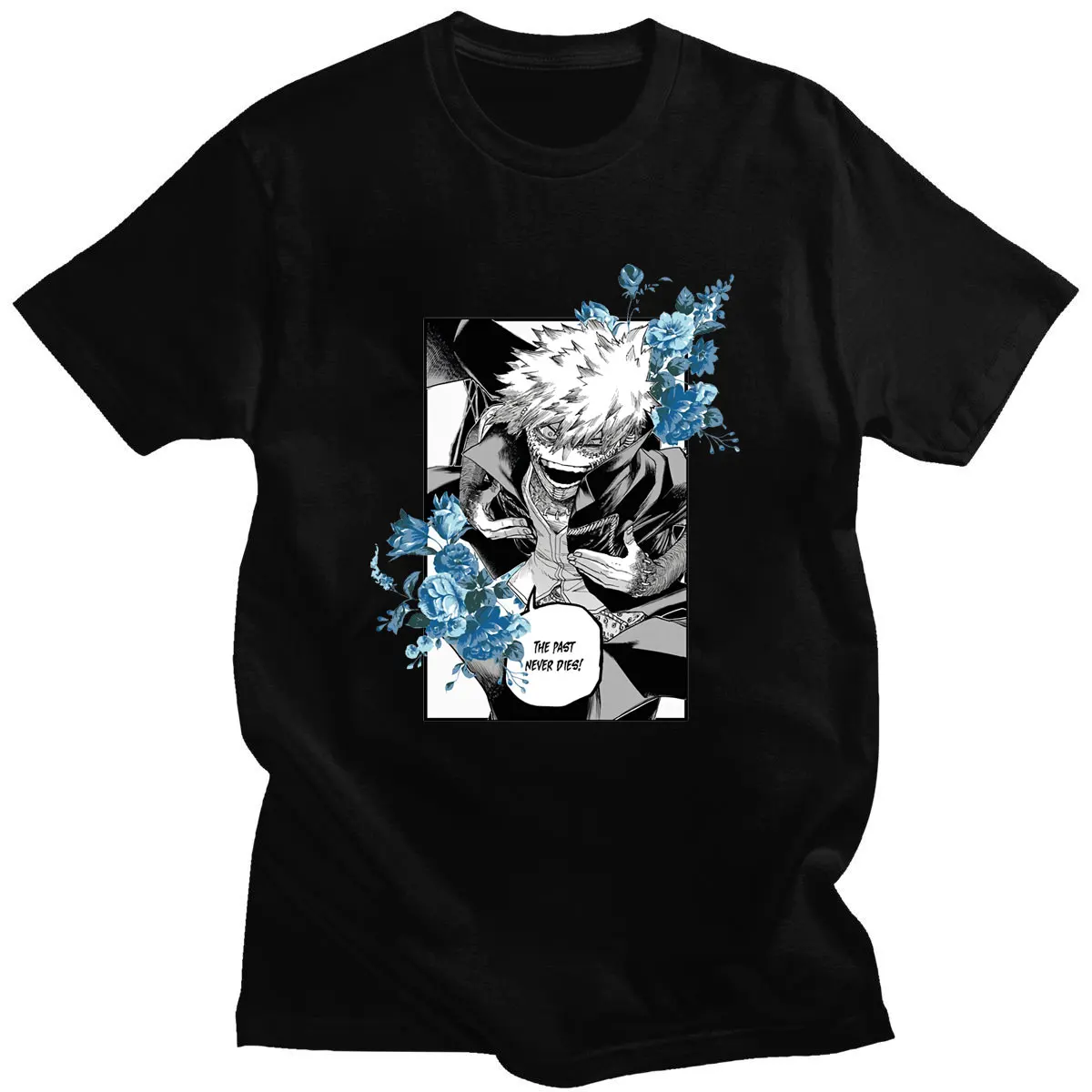 

Japanese Anime Short Sleeve Tops My Boku No Hero Academia Katsuki Bakugou O-neck T-shirt Casual Funny Oversized Tshirt Harajuku