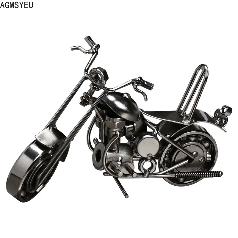 AGMSYEU Творческий Ретро металлический мотоцикл модель ручной работы Путешествия