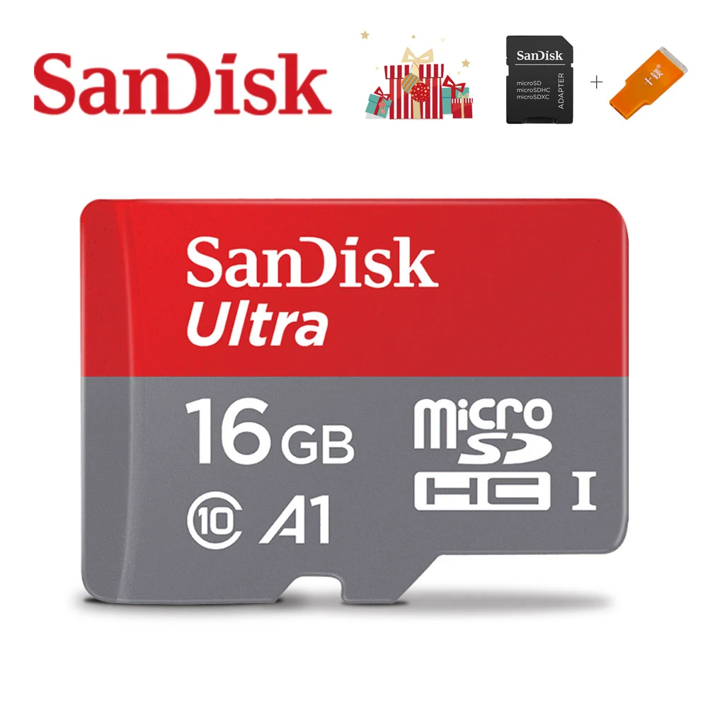 16GB-Adapter-CR SanDisk карта памяти A1 128 Гб 64 Гб U3 98 МБ/с./с 32 ГБ Micro sd карта класс 10 UHS-3 флэш-карта памяти Microsd TF/sd карта s для планшета - Емкость: 16GB-Adapter-CR
