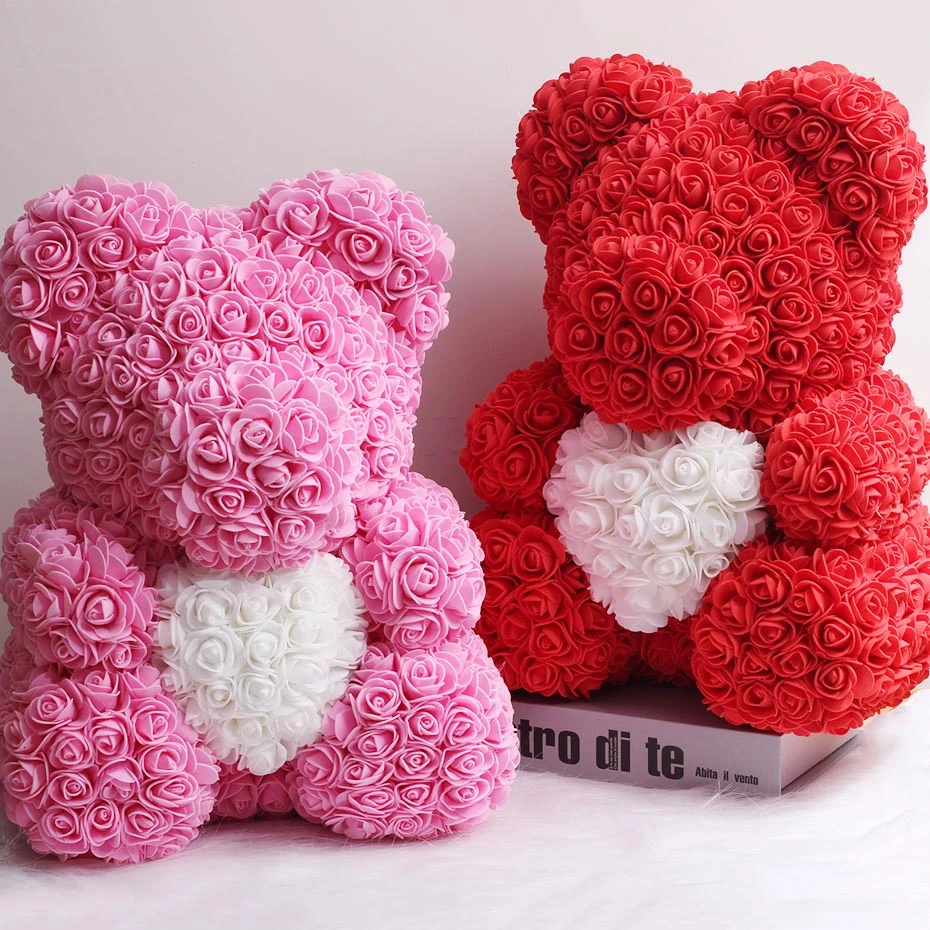 Сделай сам 25 см ремень в виде медведя искусственная коробка розовый цветочный