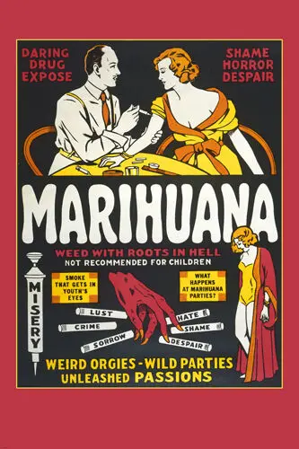 Винтажный постер пропоганды против марихуаны Масляные картины на холсте