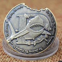 environmental protection paint metal commemorative coin shark relief crafts collectibles home decoration challenge coin