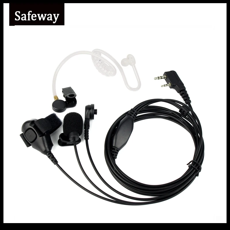 Комплект двустороннего радионаблюдения с 3 проводами наушники гарнитура для Kenwood