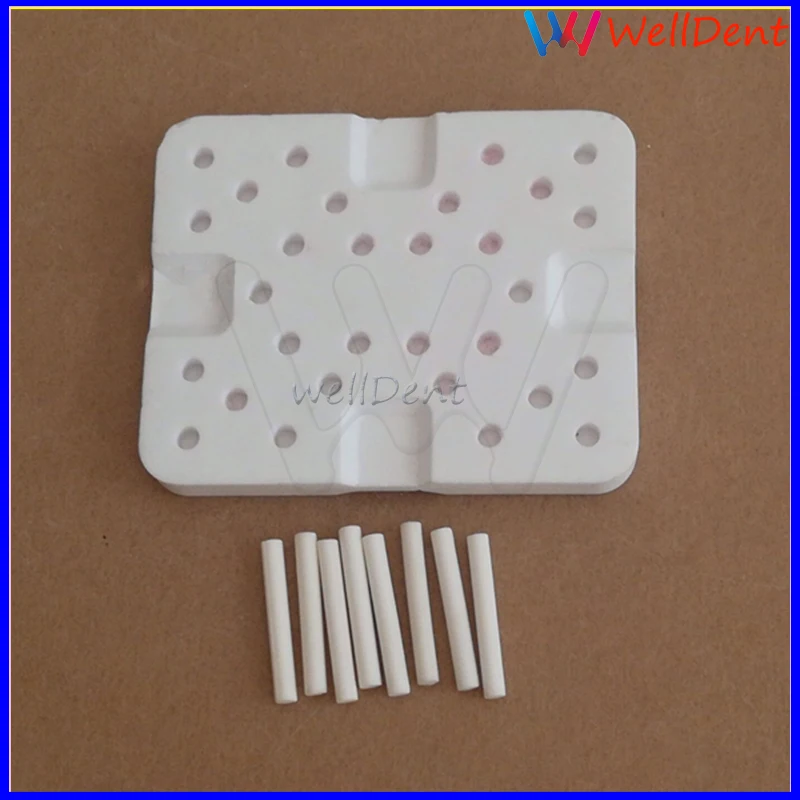 

Dental Lab Firing Tray Plate Square Shape Denture Multistation Multi Stage Honeycomb Dental Materials + Ceramic Pins