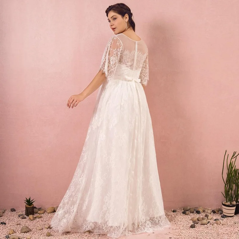 Женское свадебное платье элегантное ТРАПЕЦИЕВИДНОЕ ПЛАТЬЕ до пола фото