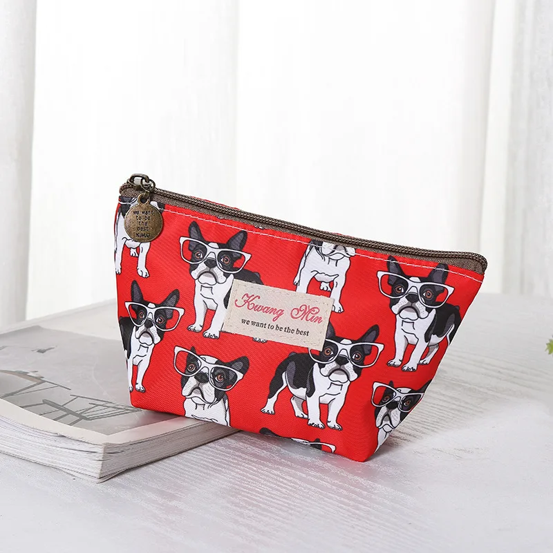 glasses dog S Новинка, креативные сумки для макияжа с рисунком милой собаки и кошки, косметичка для путешествий, дамская сумка с карманами, Женская водонепроницаемая сумка для стирки - Цвет: glasses dog S