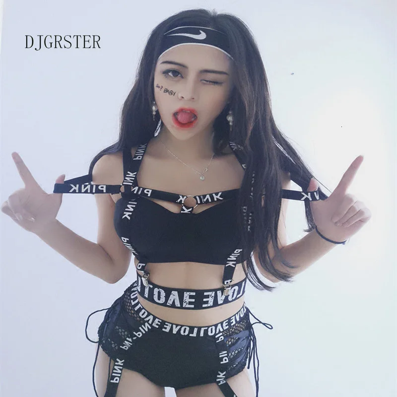 DJGRSTER сексуальный джаз певец DJ танцевальный сценический костюм бар DS костюмы сексуальный купальник бандаж женский костюм хип-хоп клубный комплект