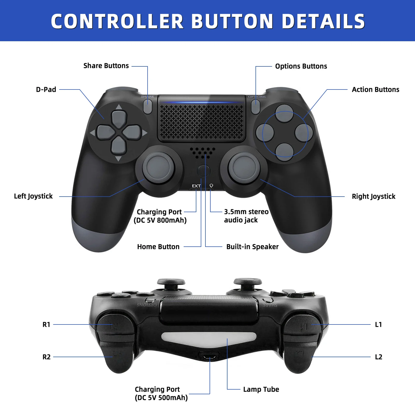 Дропшиппинг Mando для PS4 контроллер Bluetooth Вибрация PS4/ПК беспроводной джойстика игр -