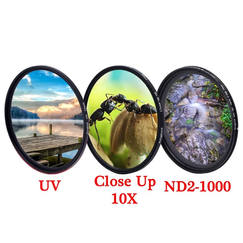 Фильтр для объектива камеры KnightX UV CPL ND с переменным поляризатором 49 мм 52 55 58 62 67 72 77