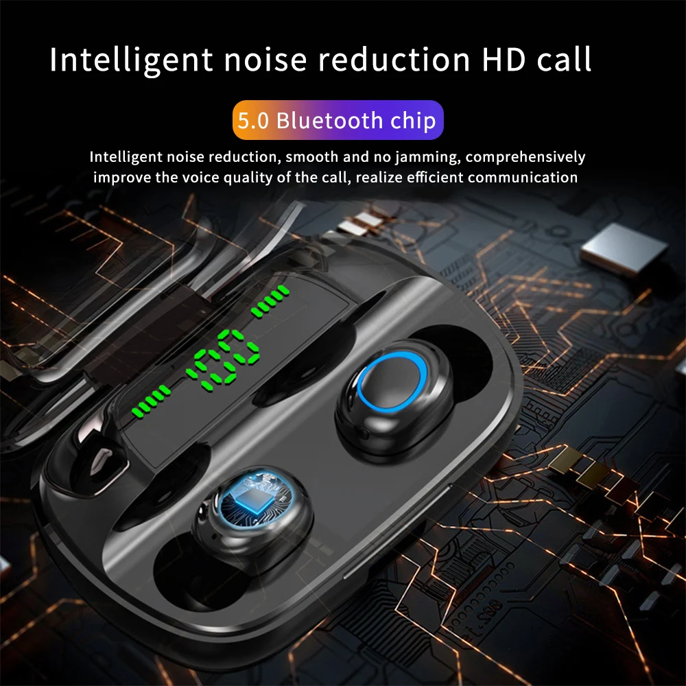 KISSCASE S11 наушники вкладыши TWS с 5 0 bluetooth отпечатков пальцев Сенсорный 9D игровая