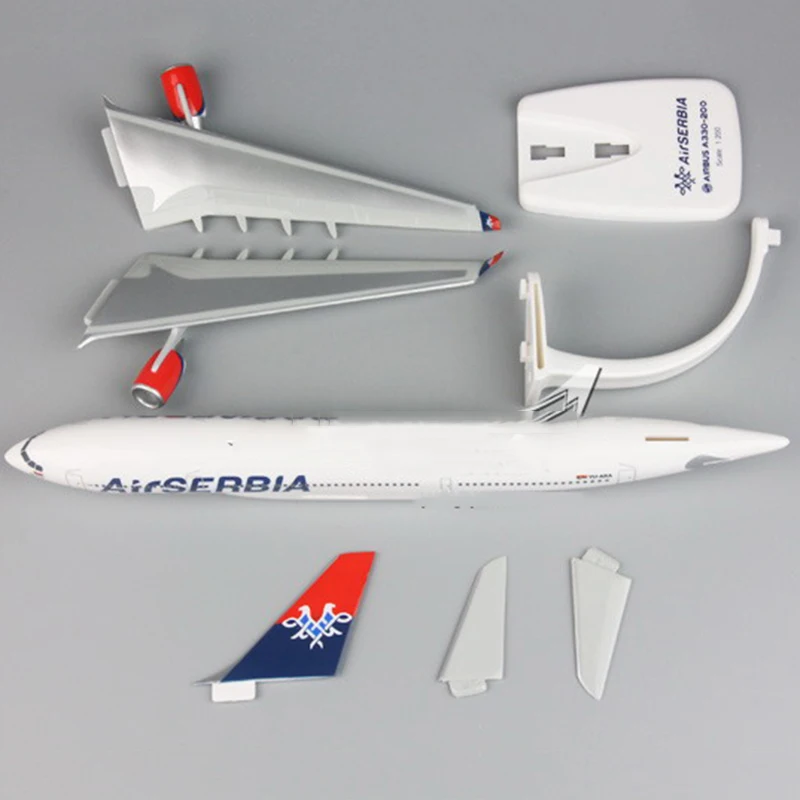 30 см 1:200 масштаб Airbus A330-200 модель Air Serbia авиационный сплав самолет дисплей детская