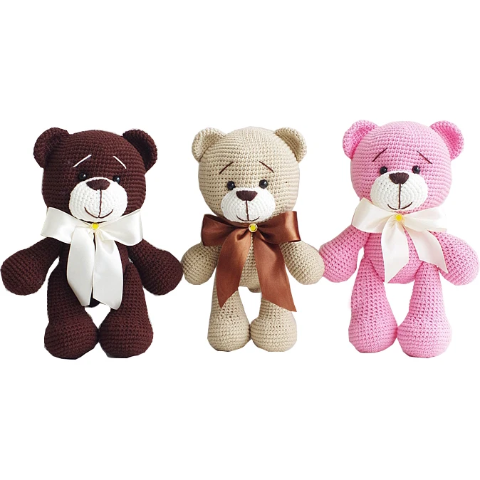 2020 милая кукла ручной работы плюшевый мишка вязаная игрушка подарок медведь