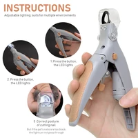 professional pet nail clipper scissors for dogs cat nail toe claw clippers scissor led light nail trimmer for nails pet supplies