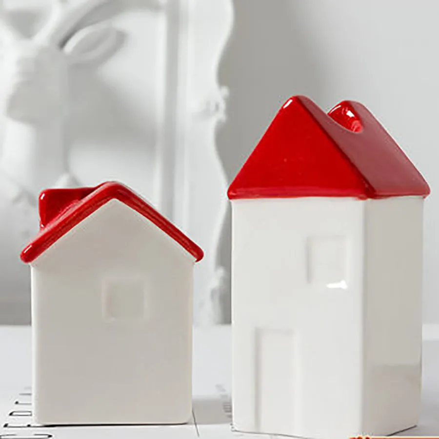 Nordic Творческий подсвечник красный дом простой домашний Гостиная стол Керамика