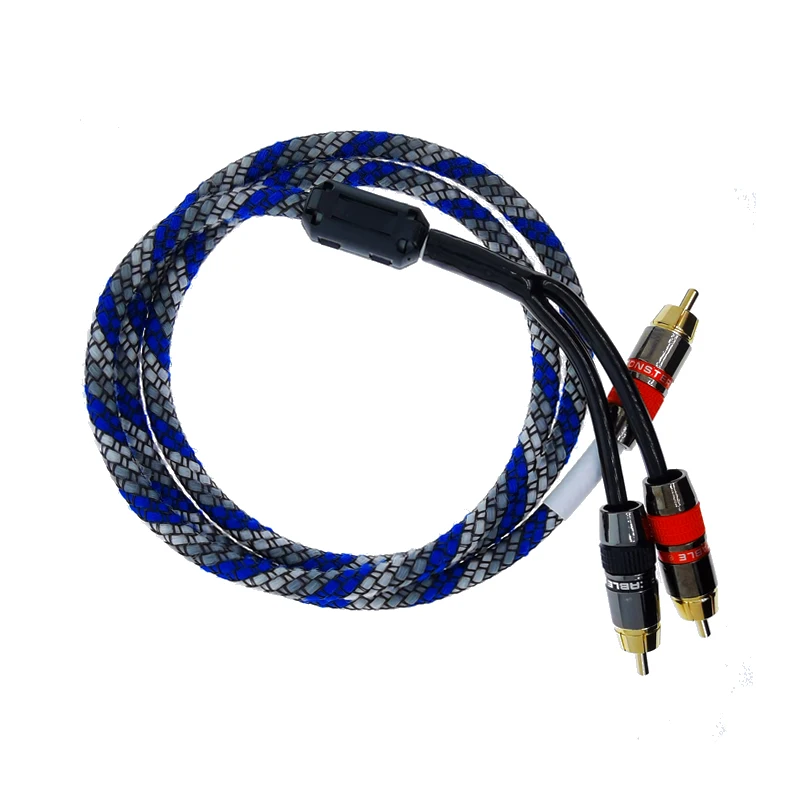 Кабель Hifi Rca-2Rca MaleTto 2 Штекерный аудиокабель сабвуфер кабель сплиттер Aux для