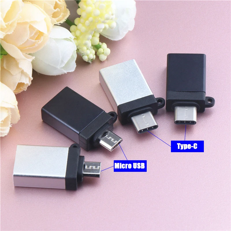 2 шт. адаптер OTG для MP3 LG Android Xiaomi Micro USB/ Type C|Переходники и адаптеры| |