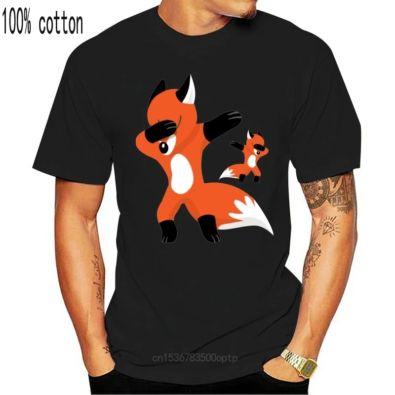 

New Fox T Shirt Fox Dabbing T-Shirt Awesome Beach Tee Shirt Oversize Short Sleeve 100 Percent Cotton Printed Male Tshirt