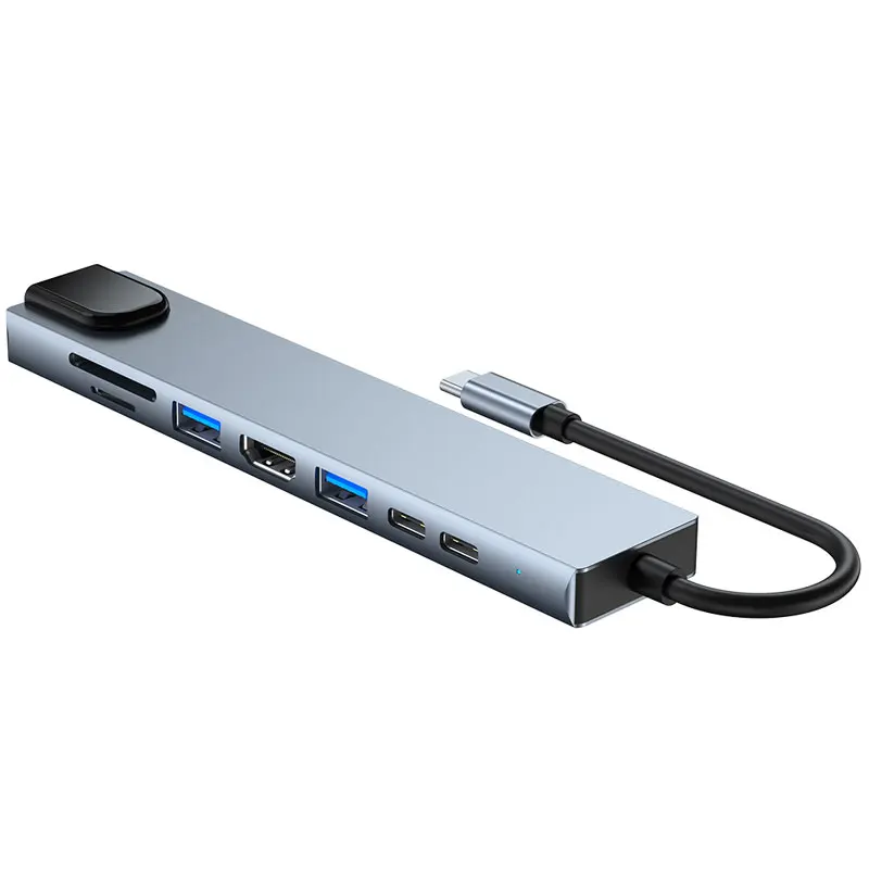 Док-станция Mosible Thunderbolt 3 с USB C на HDMI-совместимый 4K Rj45 Lan 100 М адаптер OTG PD TF SD ридером